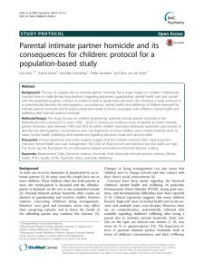 Parental intimate partner homicide and its population-based study