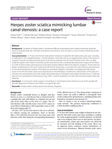 Herpes zoster sciatica mimicking lumbar canal stenosis: a case report CASE REPORT