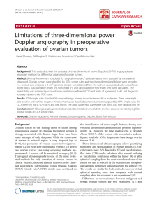 Limitations of three-dimensional power Doppler angiography in preoperative evaluation of ovarian tumors
