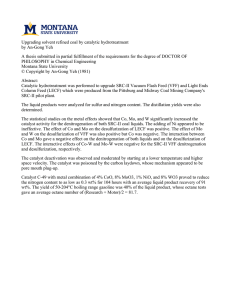 Upgrading solvent refined coal by catalytic hydrotreatment by An-Gong Yeh