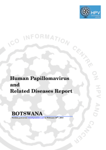 Human Papillomavirus and Related Diseases Report BOTSWANA
