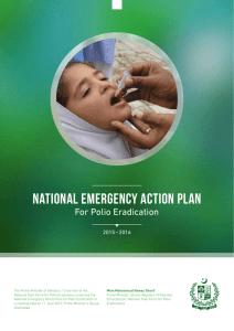 NATIONAL EMERGENCY ACTION PLAN For Polio Eradication 2015 – 2016