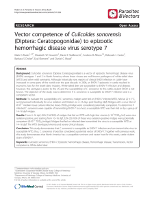 Vector competence of Culicoides sonorensis (Diptera: Ceratopogonidae) to epizootic