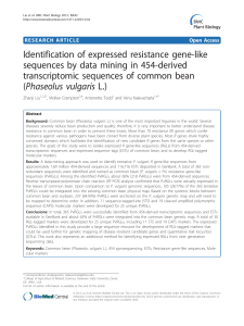 Identification of expressed resistance gene-like sequences by data mining in 454-derived