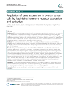 Regulation of gene expression in ovarian cancer and activation