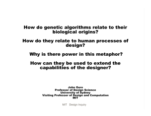 How do genetic algorithms relate to their biological origins? design?