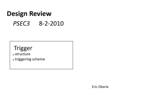 Design Review PSEC3 8-2-2010 Trigger