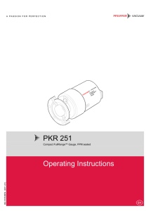 PKR 251 Operating Instructions Compact FullRange™ Gauge, FPM sealed