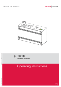 Operating Instructions TC 110 Electronic Drive Unit EN