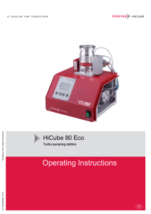 Operating Instructions HiCube 80 Eco Turbo pumping station EN