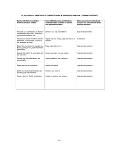 LA 201: GENERAL PRINCIPLES OF CONSTITUTIONAL &amp; ADMINISTRATIVE LAW: LEARNING... By the end of the module the