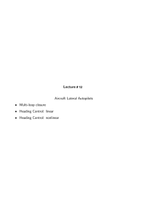 Lecture Aircraft Lateral Autopilots •  Multi­loop closure •