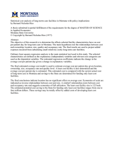 Statistical cost analysis of long-terrm care facilities in Montana with... by Bernard Nicholas Ries