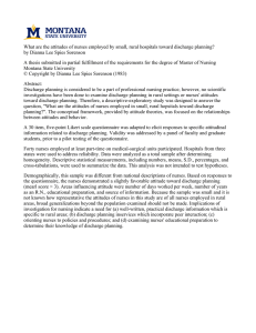 What are the attitudes of nurses employed by small, rural... by Dianna Lee Spies Sorenson