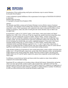 Examination of frost seeding spring small grains and alternate crops... by Kenneth David Kephart