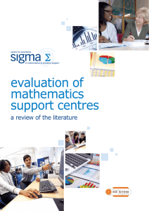 evaluation of mathematics support centres a review of the literature