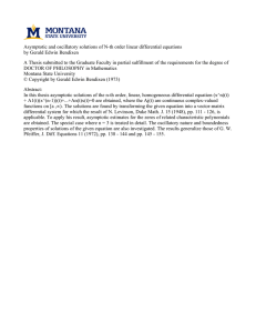 Asymptotic and oscillatory solutions of N-th order linear differential equations