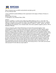 Effect of moisture stress on alfalfa seed production and plant... by Larry Sherman Hicks