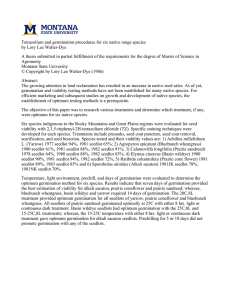 Tetrazolium and germination procedures for six native range species