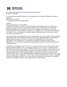 The leaching, adsorption and residual properties of chlorsulfuron