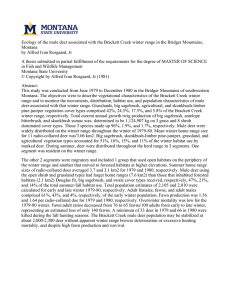 Ecology of the mule deer associated with the Brackett Creek... Montana