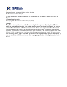 Photon echoes of terbium in lithium yttrium fluoride