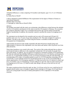 Attitudinal differences--a study comparing 4-H members and dropouts, ages 13... counties