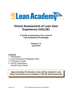 Virtual Assessment of Lean User Experience (VALUE)