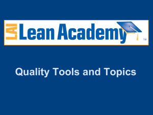 Quality Tools and Topics