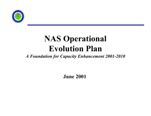 NAS Operational Evolution Plan June 2001 A Foundation for Capacity Enhancement 2001-2010