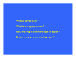 What is computation? What is a shape grammar?