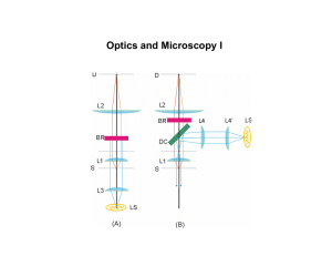 Optics and Microscopy I