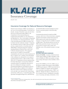 Insurance Coverage Insurance Coverage for Natural Resource Damages