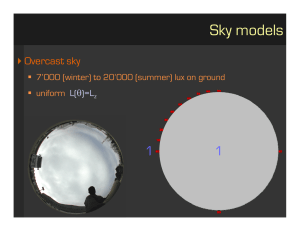 Sky models 1  Overcast sky