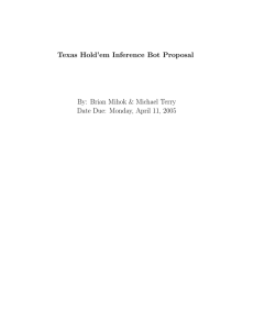 Texas  Hold’em  Inference  Bot  Proposal