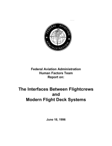 The Interfaces Between Flightcrews and Modern Flight Deck Systems Federal Aviation Administration