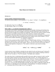 Bone Homework Solution Set