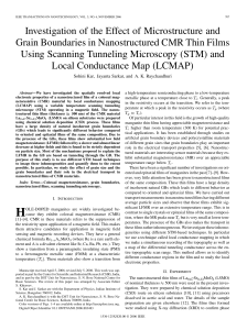 Investigation of the Effect of Microstructure and