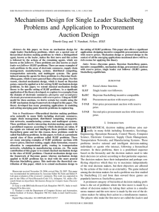 Mechanism Design for Single Leader Stackelberg Problems and Application to Procurement