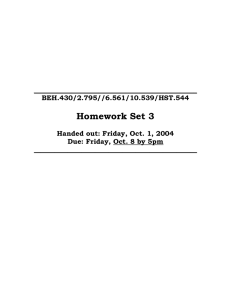 Homework Set 3