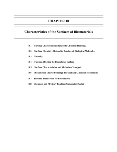 CHAPTER 10 Characteristics of the Surfaces of Biomaterials