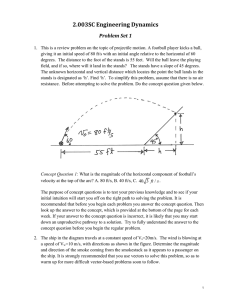 2.003SC Engineering Dynamics Problem Set 1