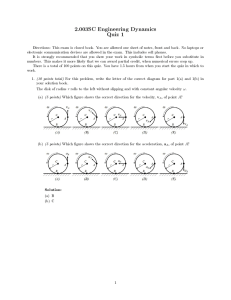2.003SC Engineering Dynamics Quiz 1