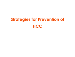 Strategies for Prevention of HCC
