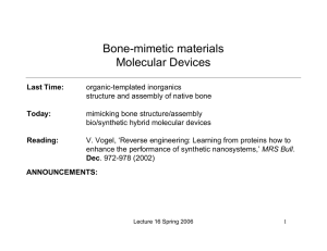 Bone-mimetic materials Molecular Devices