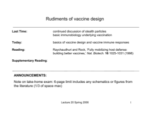 Rudiments of vaccine design