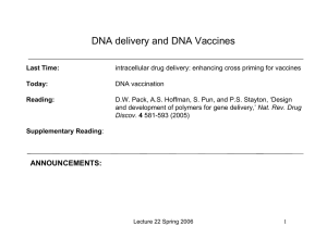 DNA delivery and DNA Vaccines