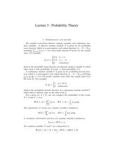 Lecture 3 : Probability Theory