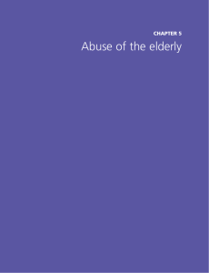 Abuse of the elderly CHAPTER 5
