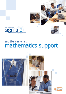 mathematics support and the winner is…